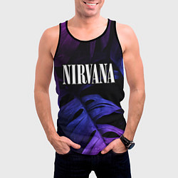 Майка-безрукавка мужская Nirvana neon monstera, цвет: 3D-черный — фото 2