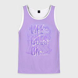 Майка-безрукавка мужская BTS live goes on, цвет: 3D-белый