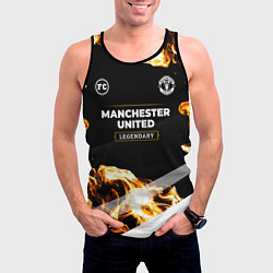 Майка-безрукавка мужская Manchester United legendary sport fire, цвет: 3D-черный — фото 2