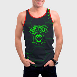 Майка-безрукавка мужская Battletoads Абстракция соты, цвет: 3D-красный — фото 2