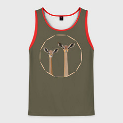 Мужская майка без рукавов Пара жирафовых газелей геренук