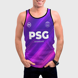 Майка-безрукавка мужская PSG legendary sport grunge, цвет: 3D-черный — фото 2