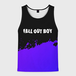 Майка-безрукавка мужская Fall Out Boy purple grunge, цвет: 3D-черный