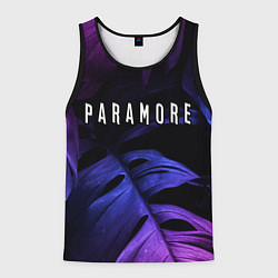 Мужская майка без рукавов Paramore neon monstera