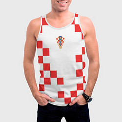 Майка-безрукавка мужская Сборная Хорватии форма к чемпионату мира 2022, цвет: 3D-белый — фото 2