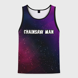 Майка-безрукавка мужская Chainsaw Man gradient space, цвет: 3D-черный