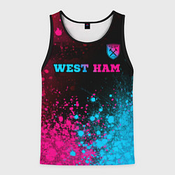 Мужская майка без рукавов West Ham - neon gradient: символ сверху