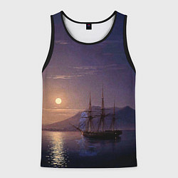 Мужская майка без рукавов Парусник у берегов Крыма в лунную ночь Айвазовский