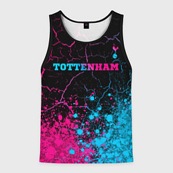 Мужская майка без рукавов Tottenham - neon gradient: символ сверху