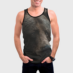 Майка-безрукавка мужская Медведь, цвет: 3D-черный — фото 2
