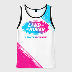 Мужская майка без рукавов Land Rover neon gradient style