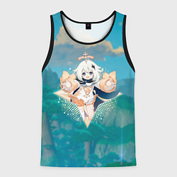 Майка-безрукавка мужская Паймон в примогеме, цвет: 3D-черный