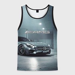 Майка-безрукавка мужская Mercedes AMG - Motorsport, цвет: 3D-черный