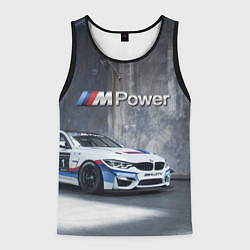 Майка-безрукавка мужская BMW M4 GT4 - racing team - motorsport, цвет: 3D-черный