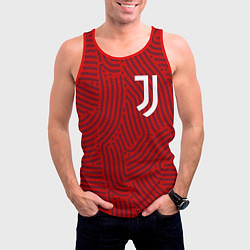 Майка-безрукавка мужская Juventus отпечатки, цвет: 3D-красный — фото 2