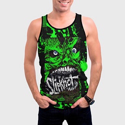 Майка-безрукавка мужская Slipknot - green monster по, цвет: 3D-черный — фото 2