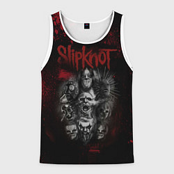 Майка-безрукавка мужская Slipknot dark red, цвет: 3D-белый