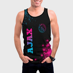 Майка-безрукавка мужская Ajax - neon gradient: надпись, символ, цвет: 3D-черный — фото 2