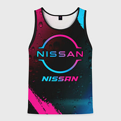 Мужская майка без рукавов Nissan - neon gradient