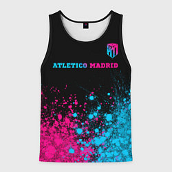 Мужская майка без рукавов Atletico Madrid - neon gradient: символ сверху