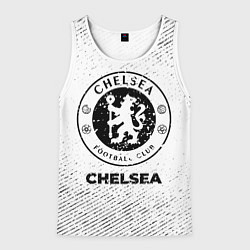 Майка-безрукавка мужская Chelsea с потертостями на светлом фоне, цвет: 3D-белый