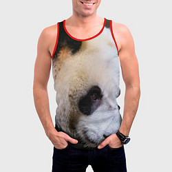 Майка-безрукавка мужская Загадочная панда, цвет: 3D-красный — фото 2