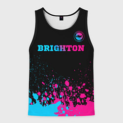 Мужская майка без рукавов Brighton - neon gradient: символ сверху