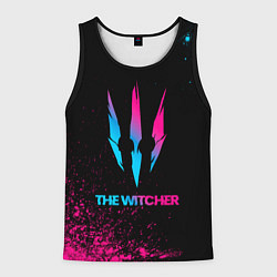 Майка-безрукавка мужская The Witcher - neon gradient, цвет: 3D-черный
