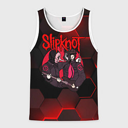 Майка-безрукавка мужская Slipknot art black, цвет: 3D-белый