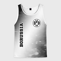 Майка-безрукавка мужская Borussia sport на светлом фоне: надпись, символ, цвет: 3D-белый
