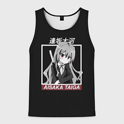 Майка-безрукавка мужская ToraDora Aisaka Taiga, цвет: 3D-черный