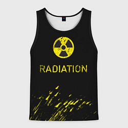 Майка-безрукавка мужская Radiation - радиационная опасность, цвет: 3D-черный