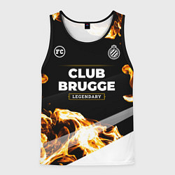 Майка-безрукавка мужская Club Brugge legendary sport fire, цвет: 3D-черный