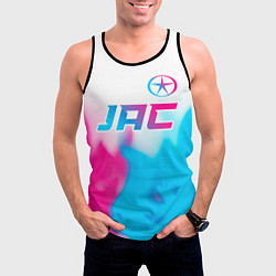 Майка-безрукавка мужская JAC neon gradient style: символ сверху, цвет: 3D-черный — фото 2