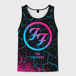 Майка-безрукавка мужская Foo Fighters - neon gradient, цвет: 3D-черный