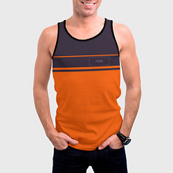 Майка-безрукавка мужская FIRM темно-оранжевый, цвет: 3D-черный — фото 2