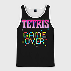 Майка-безрукавка мужская Tetris - Game Over, цвет: 3D-белый