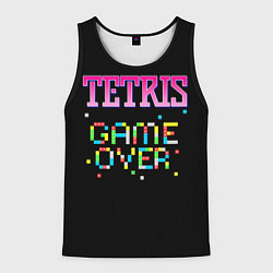 Майка-безрукавка мужская Tetris - Game Over, цвет: 3D-черный