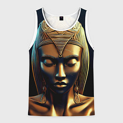 Мужская майка без рукавов Нейросеть - золотая статуя египетской царицы