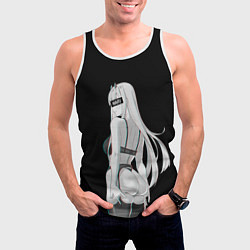 Майка-безрукавка мужская Waifu Zero Two, цвет: 3D-белый — фото 2