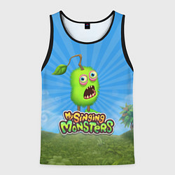 Майка-безрукавка мужская My Singin Monsters - Зерномех, цвет: 3D-черный
