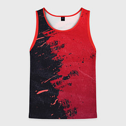 Мужская майка без рукавов Черное и красное