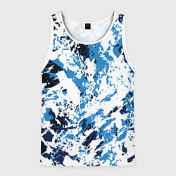 Майка-безрукавка мужская Взрыв гжели, цвет: 3D-белый