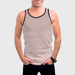 Майка-безрукавка мужская Монохромный полосатый розовато-бежевый, цвет: 3D-черный — фото 2