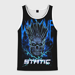 Майка-безрукавка мужская X Static - Wayne Static skull, цвет: 3D-белый