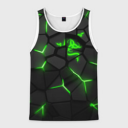 Мужская майка без рукавов Razer green neon