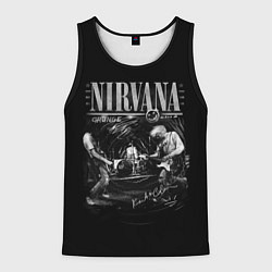 Майка-безрукавка мужская Nirvana live, цвет: 3D-черный