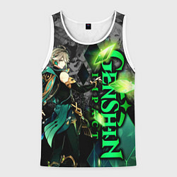 Майка-безрукавка мужская Геншин импакт - Аль-Хайтам, цвет: 3D-белый