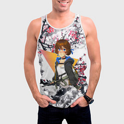 Майка-безрукавка мужская Девушка с AUG, цвет: 3D-белый — фото 2