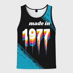 Майка-безрукавка мужская Made in 1977: liquid art, цвет: 3D-черный